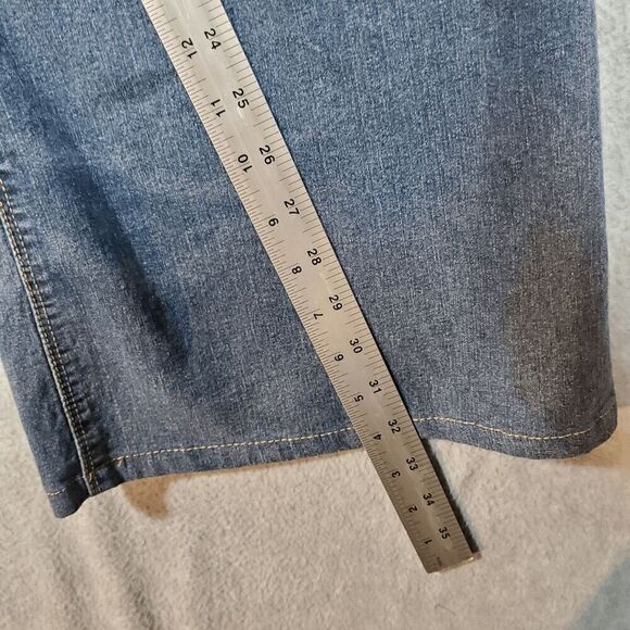 DKNY Jeans Womens 24 Blue Denim Spring Street Wide Leg Flat Front Regular Fit - Picture 6 of 11